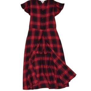 Love Fire Girls Flannel Plaid Romper pants